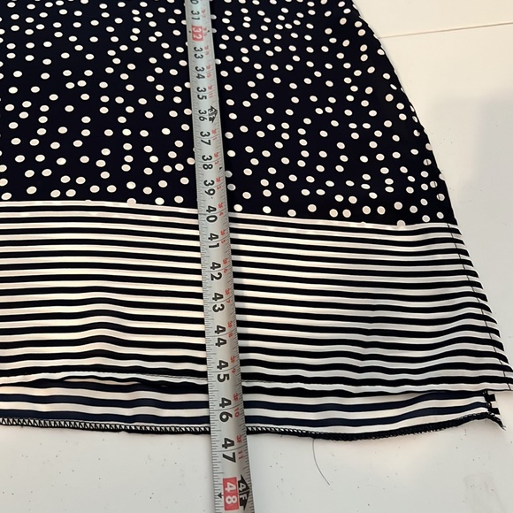 Black and White n Polka Dot Long Sleeve Midi Dress Size M - Picture 9 of 11